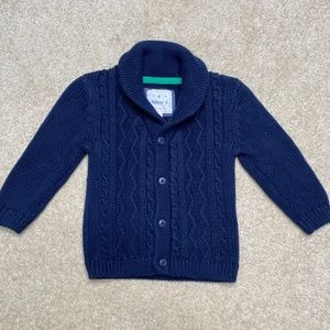 5/$25! Junior J navy blue button down sweater size 9-12 months